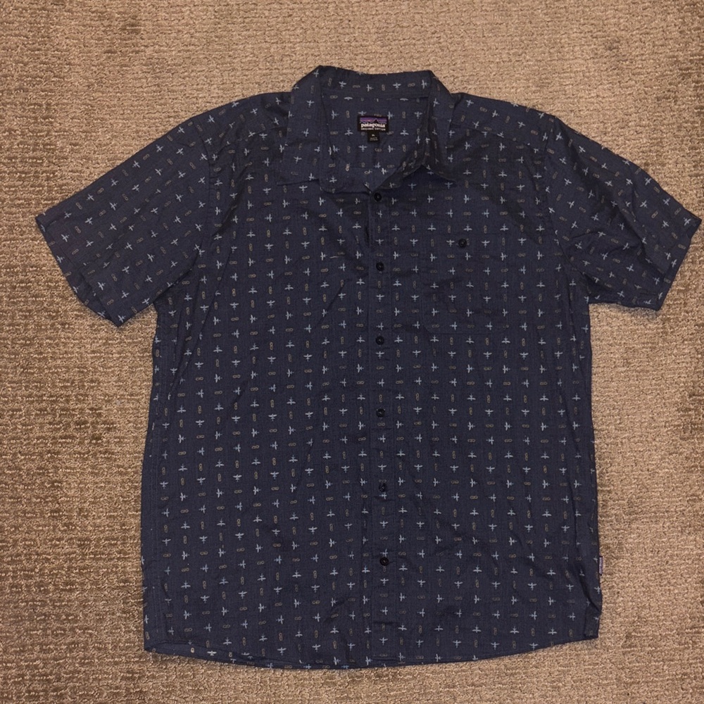 Patagonia Dark Blue Button Down Shirt